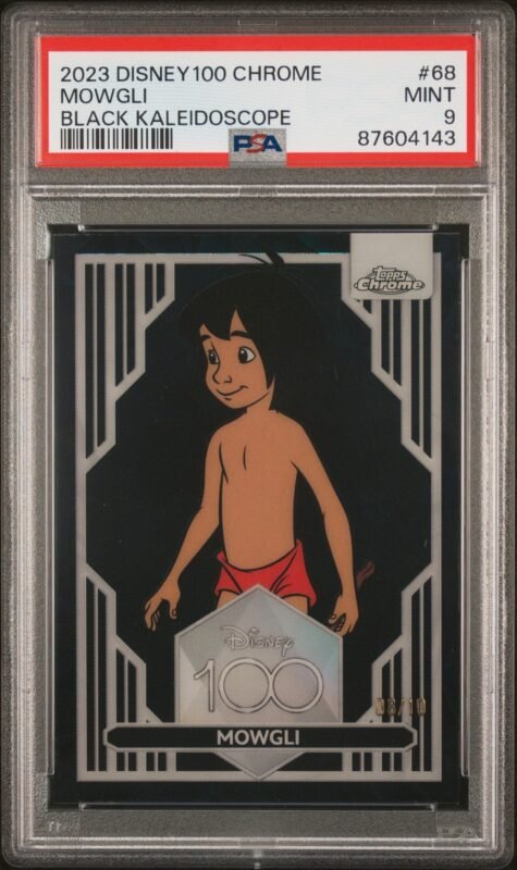 Best Deal - Topps Mowgli Black Kaleidoscope /10 Disney 100 Chrome 2023 #68 PSA9